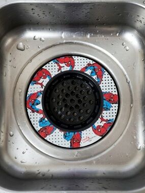 Marvel Spider-Man Sink Strainer - Red & Blue Comic Design